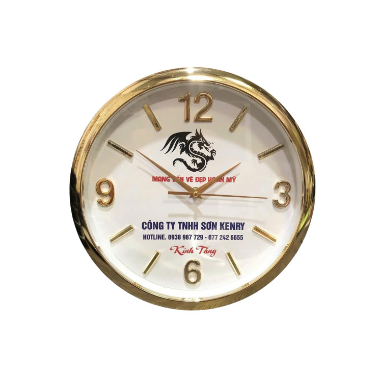Đồng hồ treo tường in logo