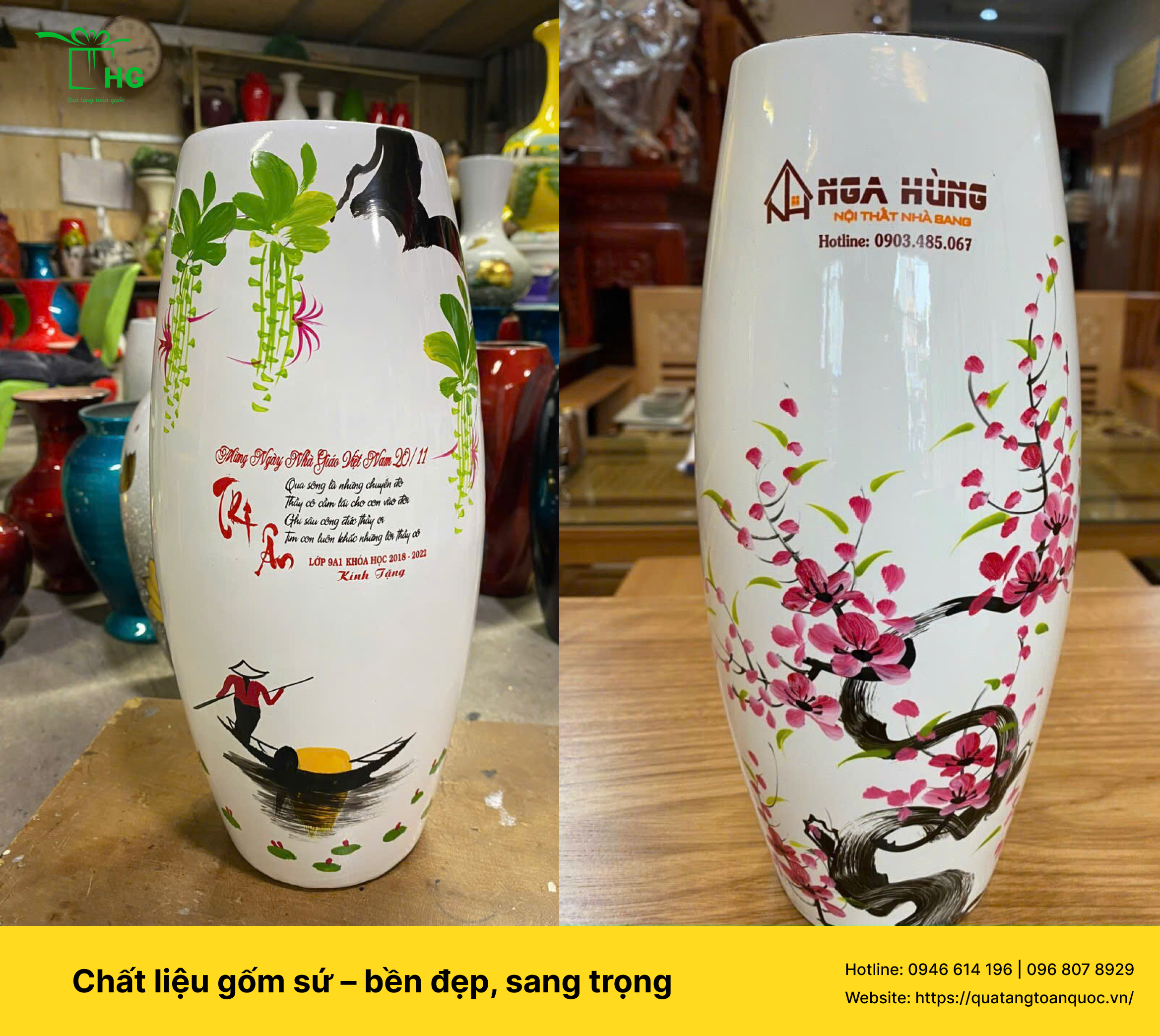 Dịch vụ cung cấp bình gốm sứ - bền đẹp, sang trọng