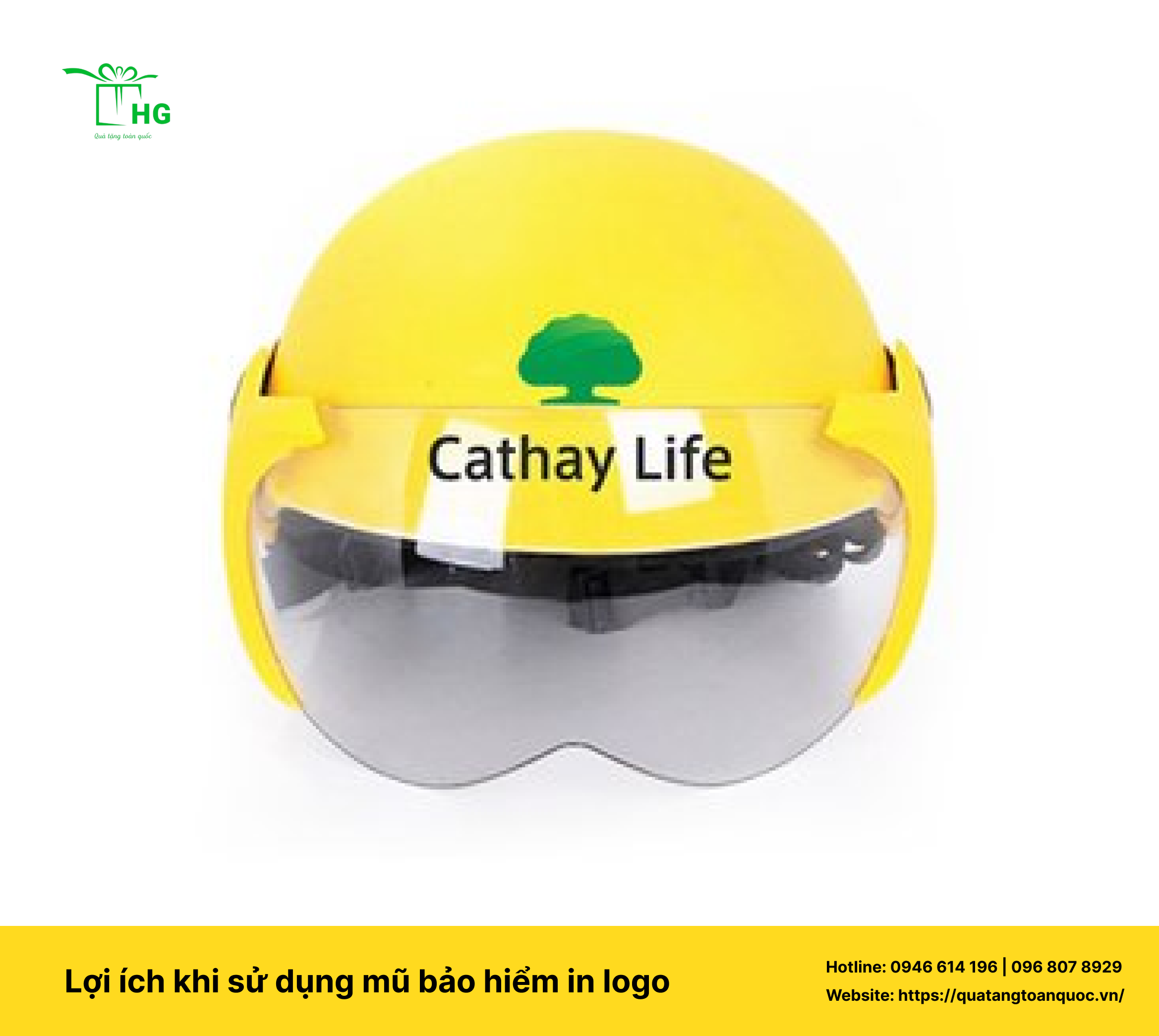 Dịch vụ mũ bảo hiểm in logo ở Hà Nội